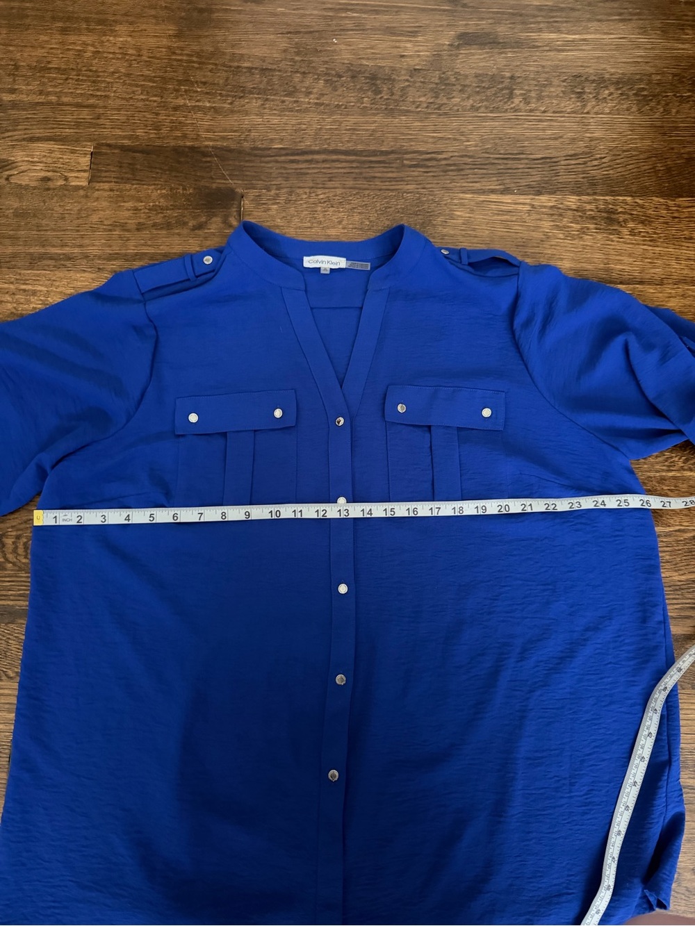 Calvin Klein Cobalt Blue Blouse - Picture 4 of 5